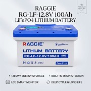 LiFePO4 Литиев акумулатор RAGGIE 12.8V 100Ah за соларни системи, кемпери и лодки